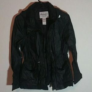 Black rain coat